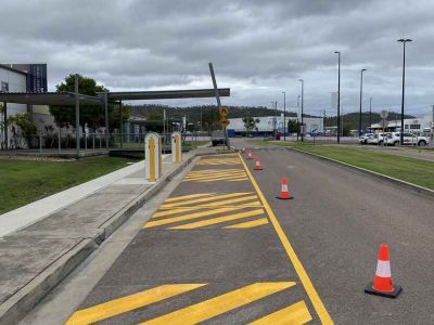 Carpark and EV bay line marking project completed Townsville