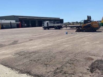 Commercial depot asphalt patching and erosion control Townsville