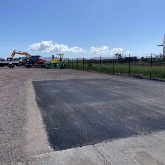 Removal of spray seal patch and new asphalt installed to prevent water erosion