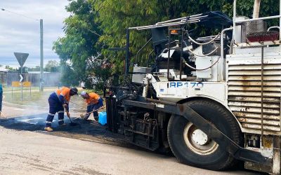 Wet hire plant with operators – paver, roller, skid steer – Townsville QLD